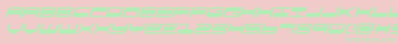 quickgearital Font – Green Fonts on Pink Background