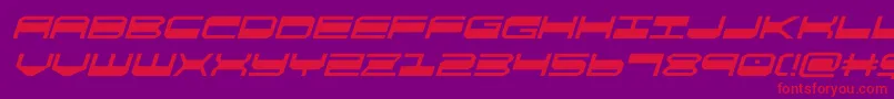 quickgearital Font – Red Fonts on Purple Background