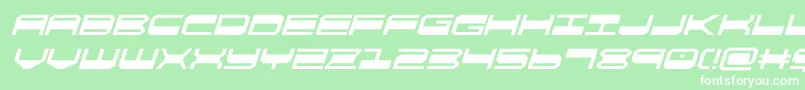 quickgearital Font – White Fonts on Green Background