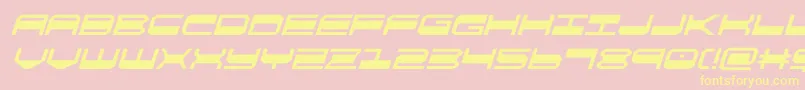 quickgearital Font – Yellow Fonts on Pink Background