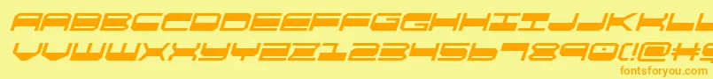 quickgearital Font – Orange Fonts on Yellow Background