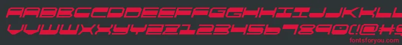 フォントquickgearital – 黒い背景に赤い文字