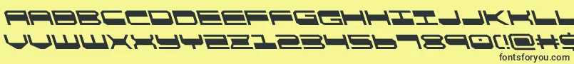 quickgearleft Font – Black Fonts on Yellow Background