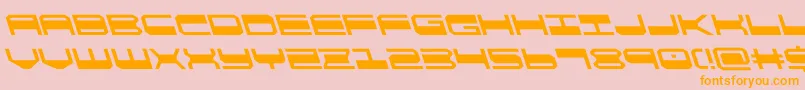 quickgearleft Font – Orange Fonts on Pink Background