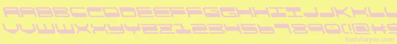 quickgearleft Font – Pink Fonts on Yellow Background