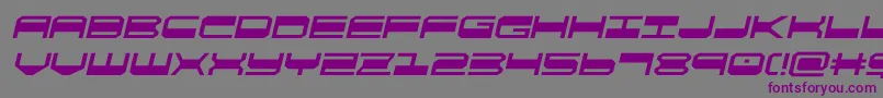 quickgearsemital Font – Purple Fonts on Gray Background