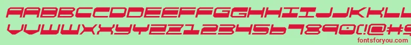 quickgearsemital Font – Red Fonts on Green Background