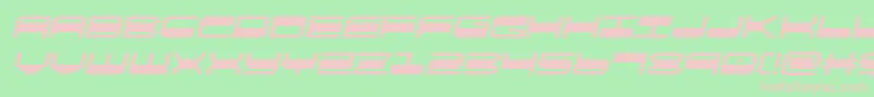 quickgearsemital Font – Pink Fonts on Green Background
