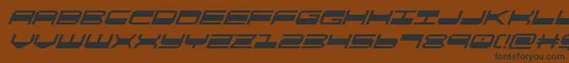 quickgearsuperital Font – Black Fonts on Brown Background