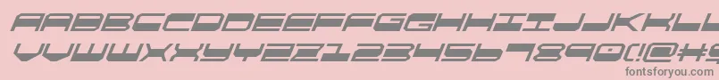 quickgearsuperital Font – Gray Fonts on Pink Background