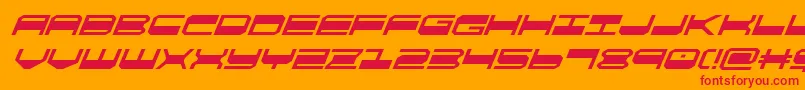 Шрифт quickgearsuperital – красные шрифты на оранжевом фоне