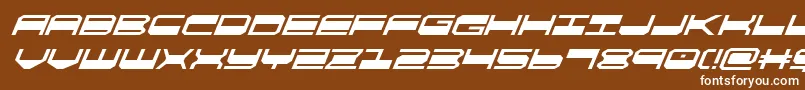 quickgearsuperital Font – White Fonts on Brown Background
