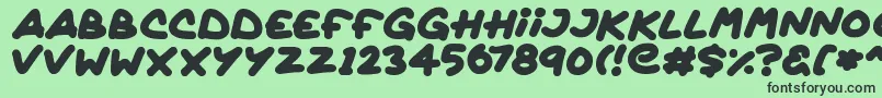 Quickly Font – Black Fonts on Green Background