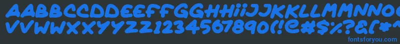 Quickly Font – Blue Fonts on Black Background