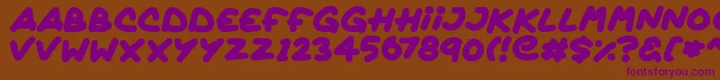 Quickly Font – Purple Fonts on Brown Background