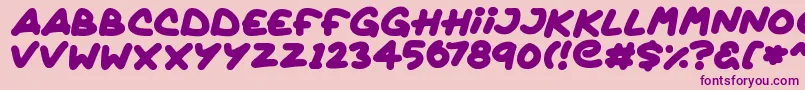 Quickly Font – Purple Fonts on Pink Background