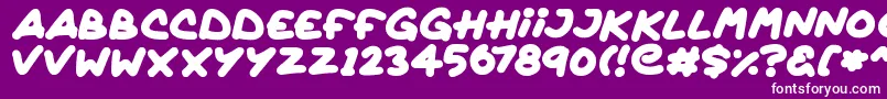 Quickly Font – White Fonts on Purple Background