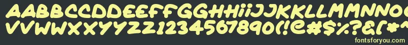 Quickly Font – Yellow Fonts on Black Background