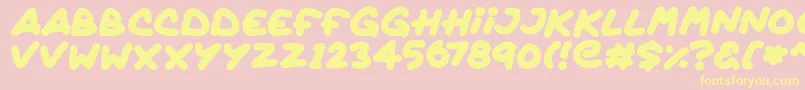 Quickly Font – Yellow Fonts on Pink Background