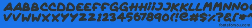 Quickly Font – Black Fonts on Blue Background