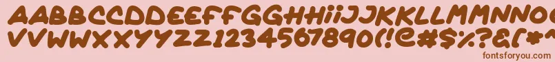 Quickly Font – Brown Fonts on Pink Background