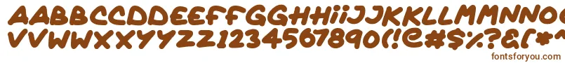 Шрифт Quickly – коричневые шрифты на белом фоне