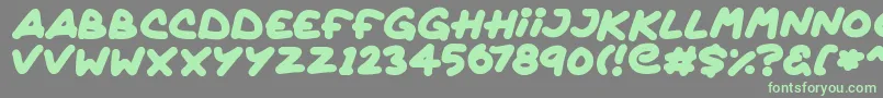 Quickly Font – Green Fonts on Gray Background