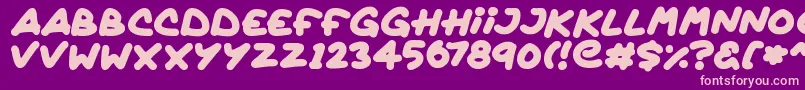 Quickly Font – Pink Fonts on Purple Background