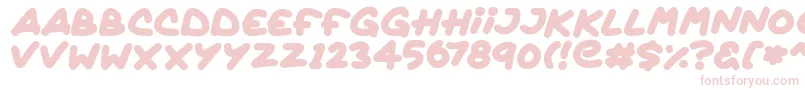 Quickly Font – Pink Fonts on White Background