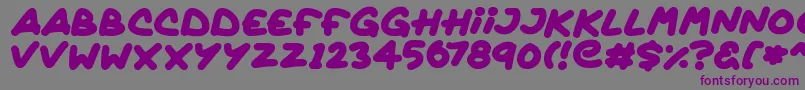 Quickly Font – Purple Fonts on Gray Background