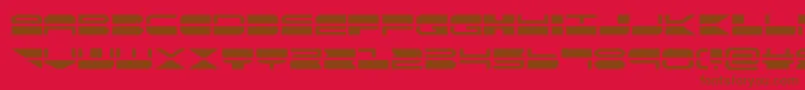 フォントquickmark – 赤い背景に茶色の文字