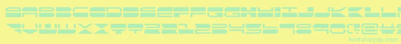 quickmark-Schriftart – Grüne Schriften auf gelbem Hintergrund