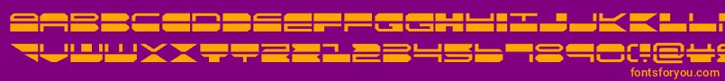 フォントquickmark – 紫色の背景にオレンジのフォント