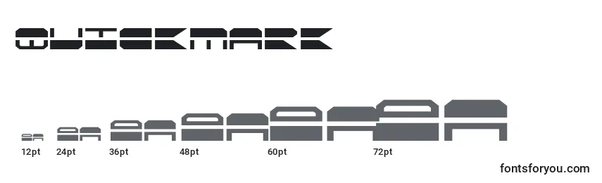 Размеры шрифта Quickmark (137882)