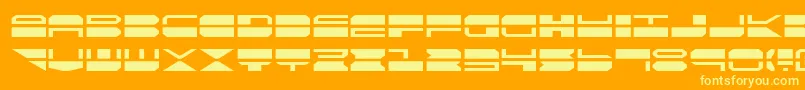 quickmark-fontti – keltaiset fontit oranssilla taustalla
