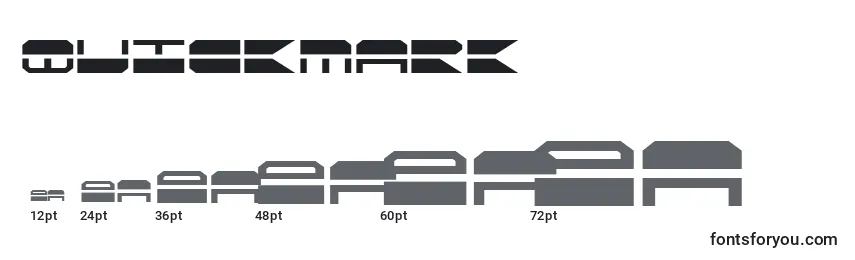 Размеры шрифта Quickmark (137883)