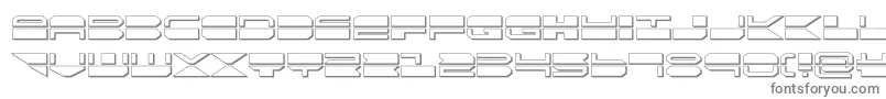 フォントquickmark3d – 白い背景に灰色の文字