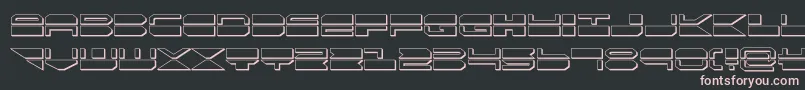 フォントquickmark3d – 黒い背景にピンクのフォント