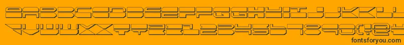 quickmark3d Font – Black Fonts on Orange Background