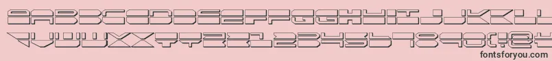 フォントquickmark3d – ピンクの背景に黒い文字