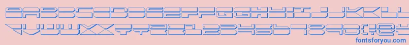Шрифт quickmark3d – синие шрифты на розовом фоне