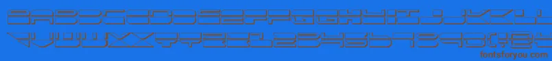 quickmark3d-fontti – ruskeat fontit sinisellä taustalla