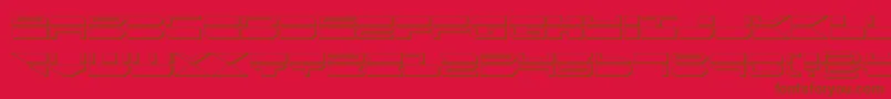 フォントquickmark3d – 赤い背景に茶色の文字