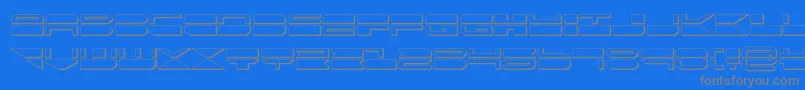 quickmark3d-fontti – harmaat kirjasimet sinisellä taustalla