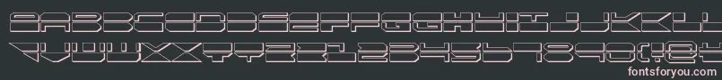 Шрифт quickmark3d – розовые шрифты на чёрном фоне