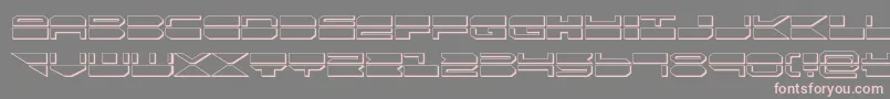 Шрифт quickmark3d – розовые шрифты на сером фоне