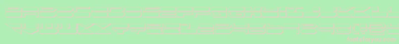 quickmark3d-Schriftart – Rosa Schriften auf grünem Hintergrund