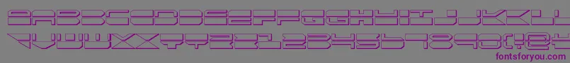 Шрифт quickmark3d – фиолетовые шрифты на сером фоне
