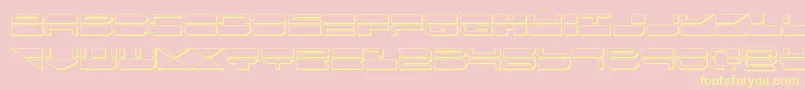 Шрифт quickmark3d – жёлтые шрифты на розовом фоне