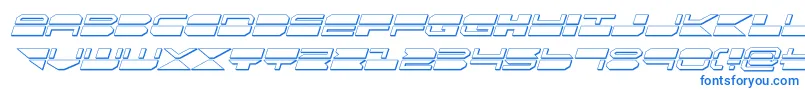 Шрифт quickmark3dital – синие шрифты на белом фоне